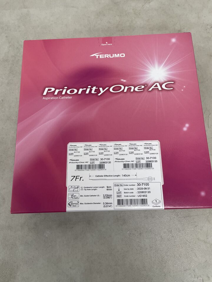 30-7100 - TERUMO - PriorityOne AC Aspiration Catheter - 7Fr x 140cm, (BX/1) - ( Expiry Date: 2025-04-24 )