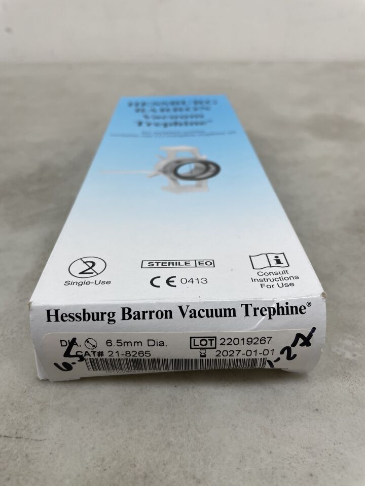 21-8265 - JEDMED - Hessburg Barron Vacuum Trephine, 6.5mm, (BX/1) - ( Expiry Date: 2027-01-01 )