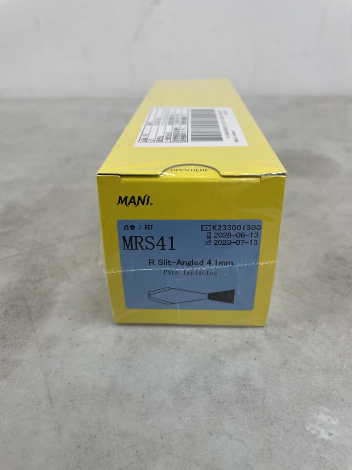 MRS41 - MANI - Ophthalmic Knife, R Slit-Angled, 4.1mm, (BX/6) - ( Expiry Date: 2028-06-13 )