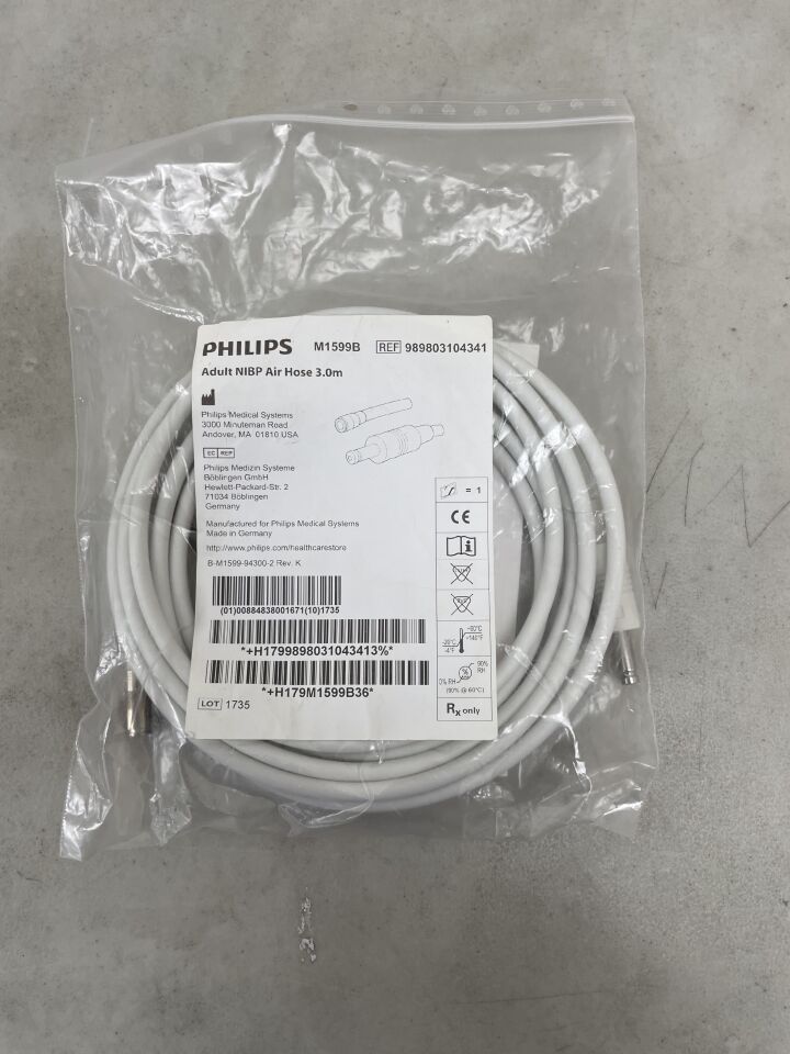 M1599B - PHILIPS - Adult NIBP Air Hose 3.0m, (EA) - ( Expiry Date: 2099-12-31 )