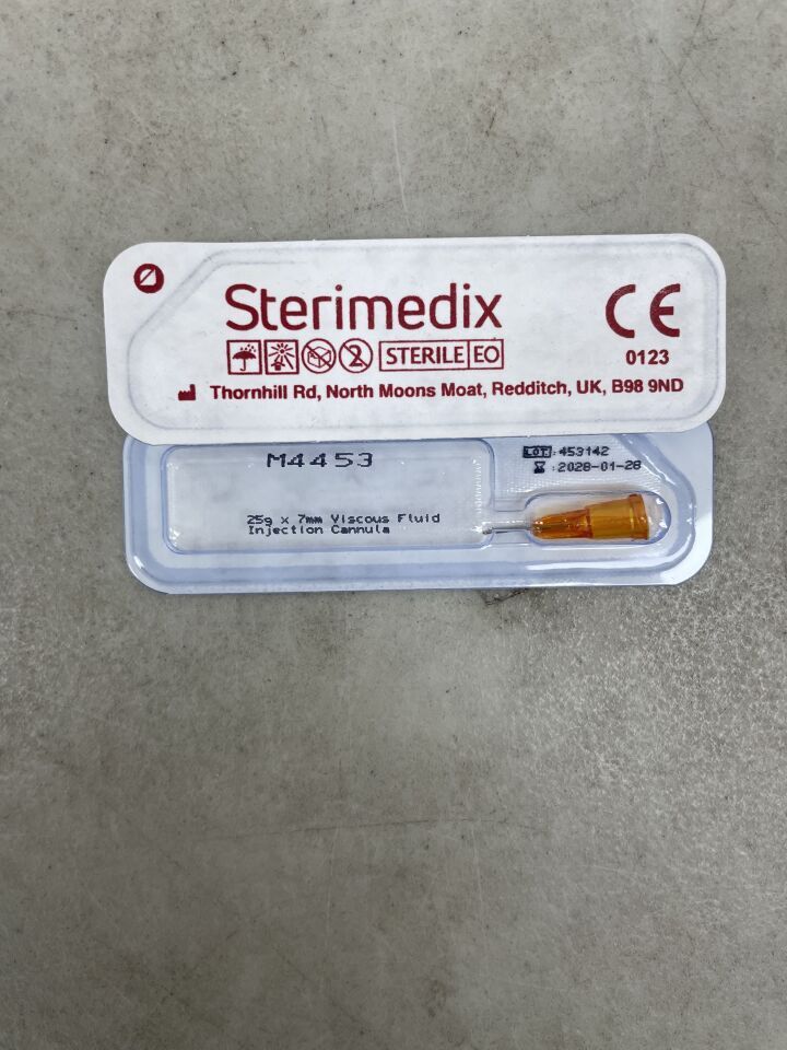 M4453 - STERIMEDIX - Viscous Fluid Injection Cannula, 25G x 7mm, (EA) - ( Expiry Date: 2028-01-28 )