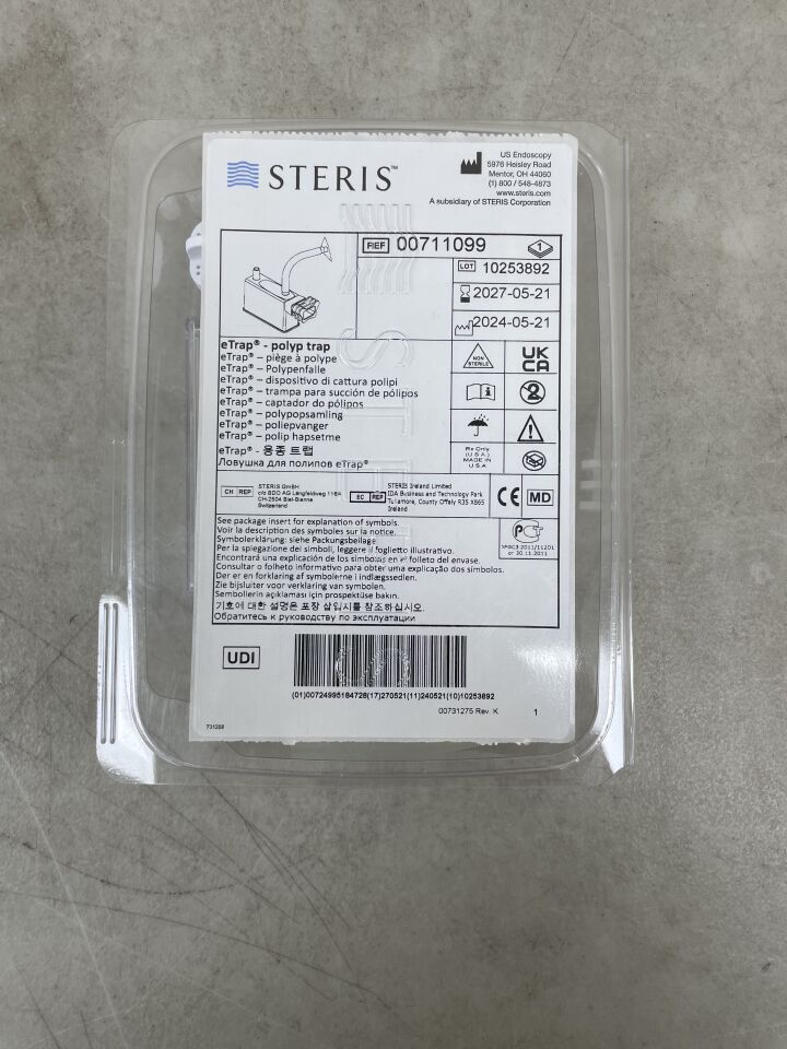 711099 - STERIS - eTrap Polyp Trap (2 per Kit)
, () - ( Expiry Date: 2027-05-21 )