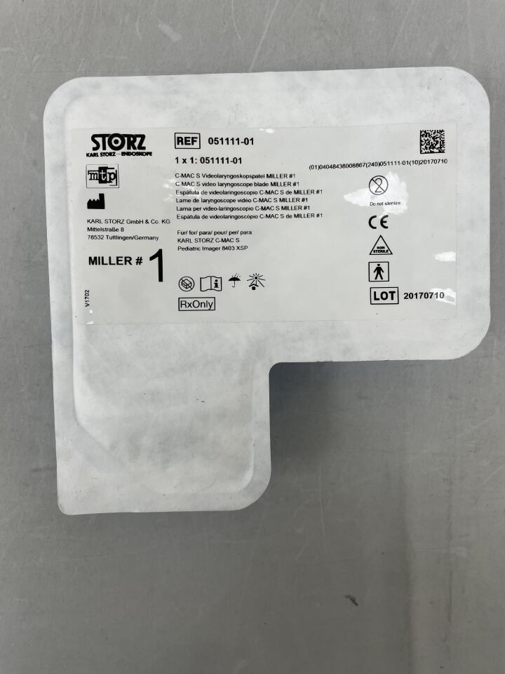 051111-01 - STORZ - C-MAC S Video Laryngoscope Miller 1, (EA) - ( Expiry Date: 2099-12-31 )