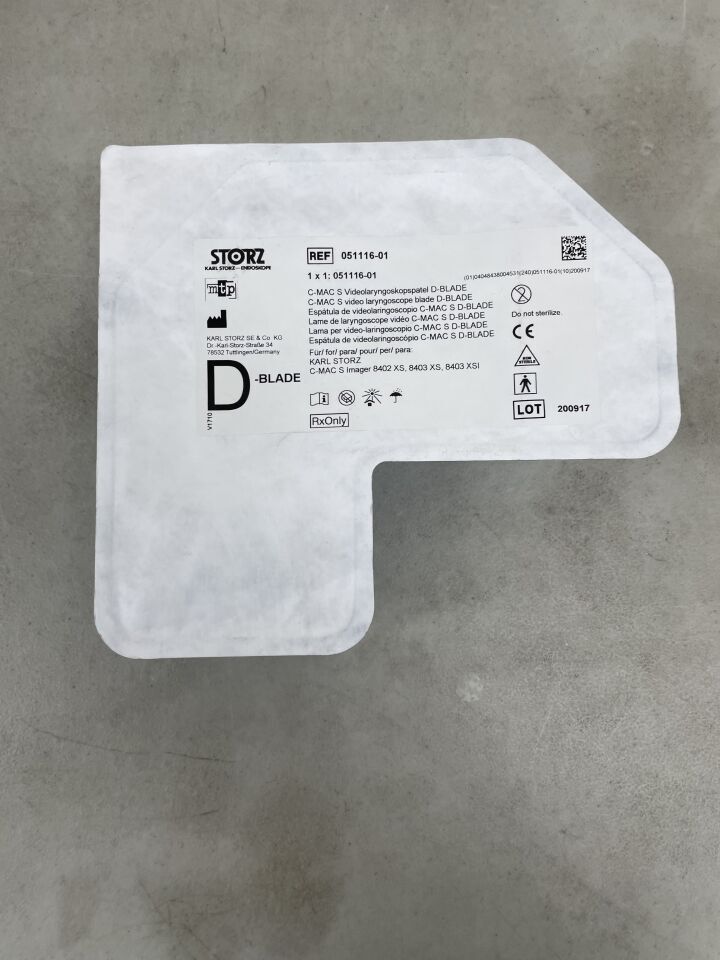 051116-01 - STORZ - C-MAC S Video Laryngoscope D-BLADE, (EA) - ( Expiry Date: 2099-12-31 )
