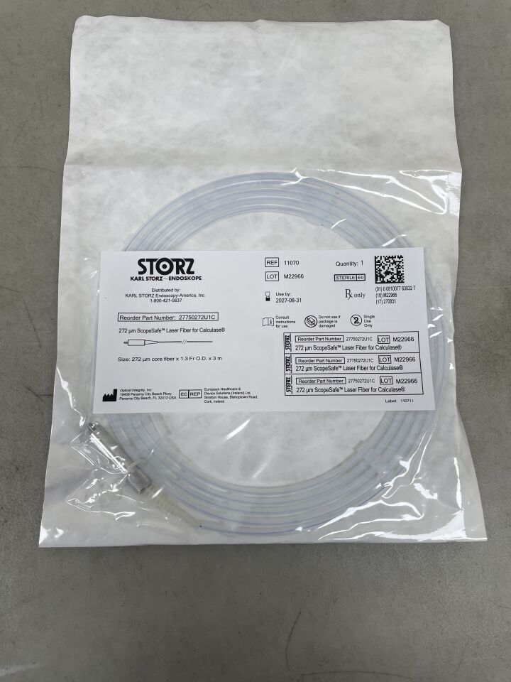 11070 - STORZ - OPTICAL INTEGRITY 272 micrometer Calculase Laser Fiber, (EA) - ( Expiry Date: 2027-08-31 )