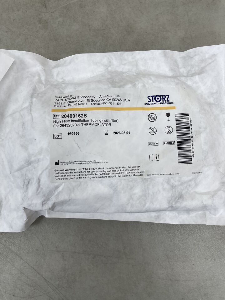 20400162S - STORZ - High Flow Insufflation Tubing w/Filter for 26432020-01, (EA) - ( Expiry Date: 2026-08-01 )