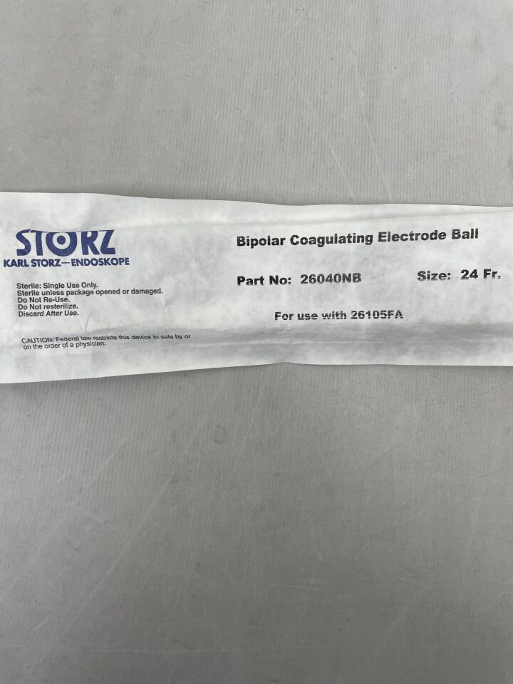 26040NB - STORZ - Bipolar Coagulating Electrode Ball, 24Fr, (EA) - ( Expiry Date: 2099-12-31 )