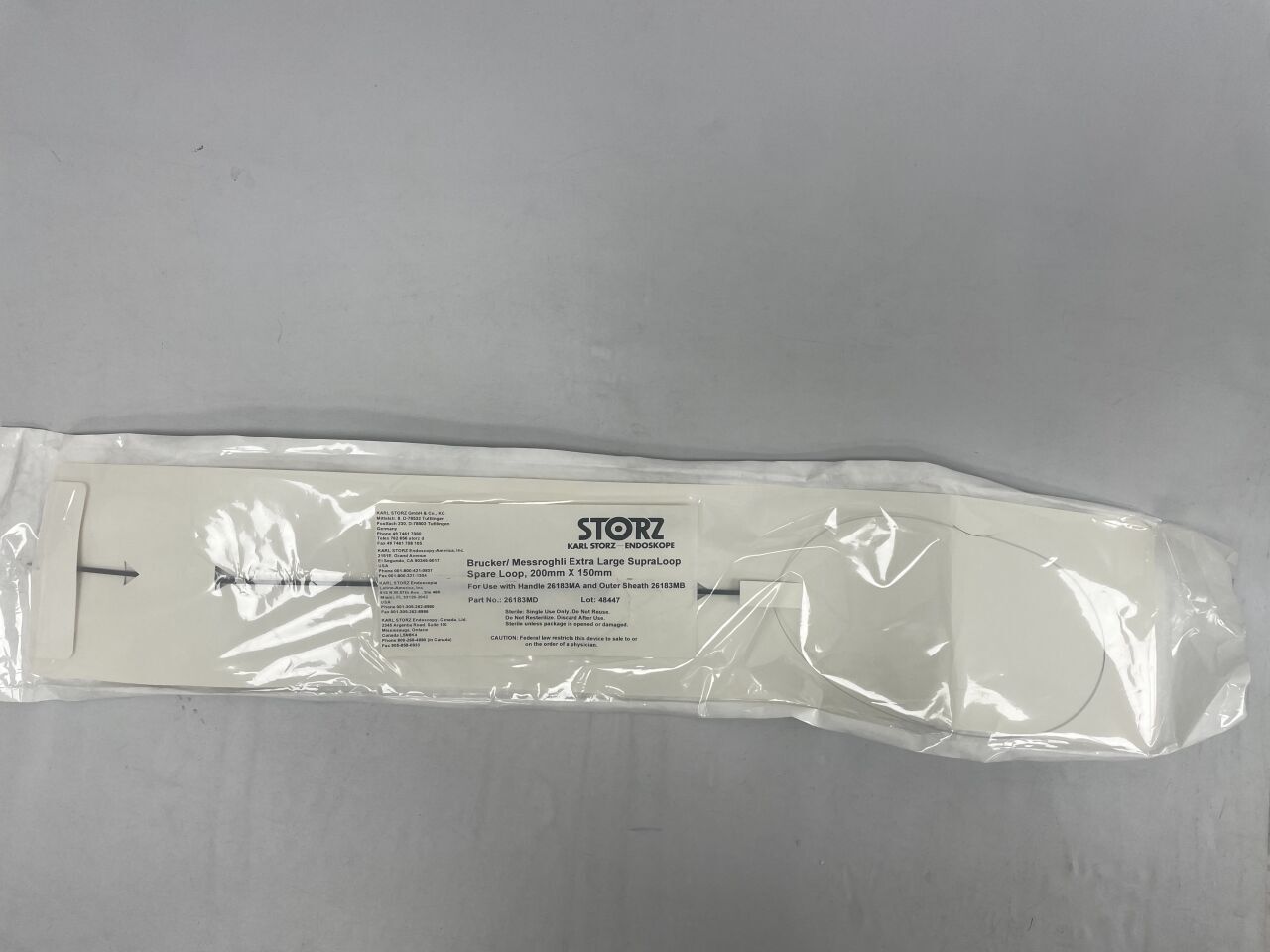 26183MD - STORZ - Brucker/Messroghli Extra Large SupraLoop Spare Loop, 200mm x 150mm, (EA) - ( Expiry Date: 2099-12-31 )