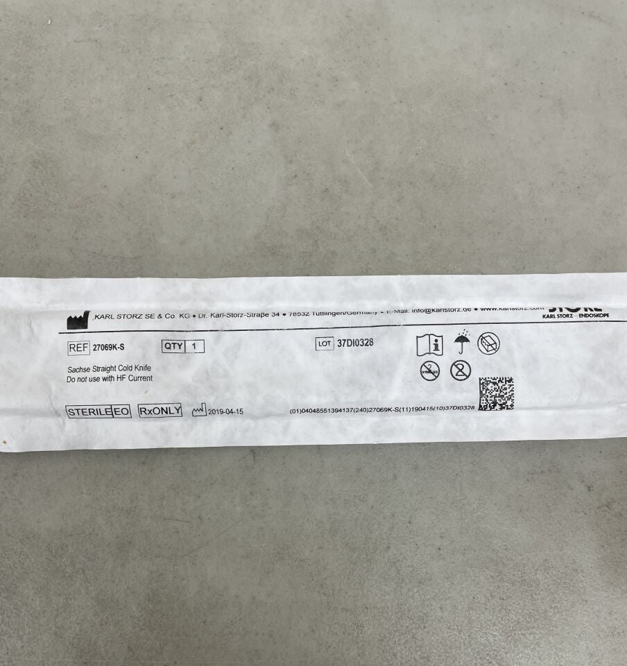 27069K-S - STORZ - Sachse Straight Cold Knife, (EA) - ( Expiry Date: 2099-12-31 )