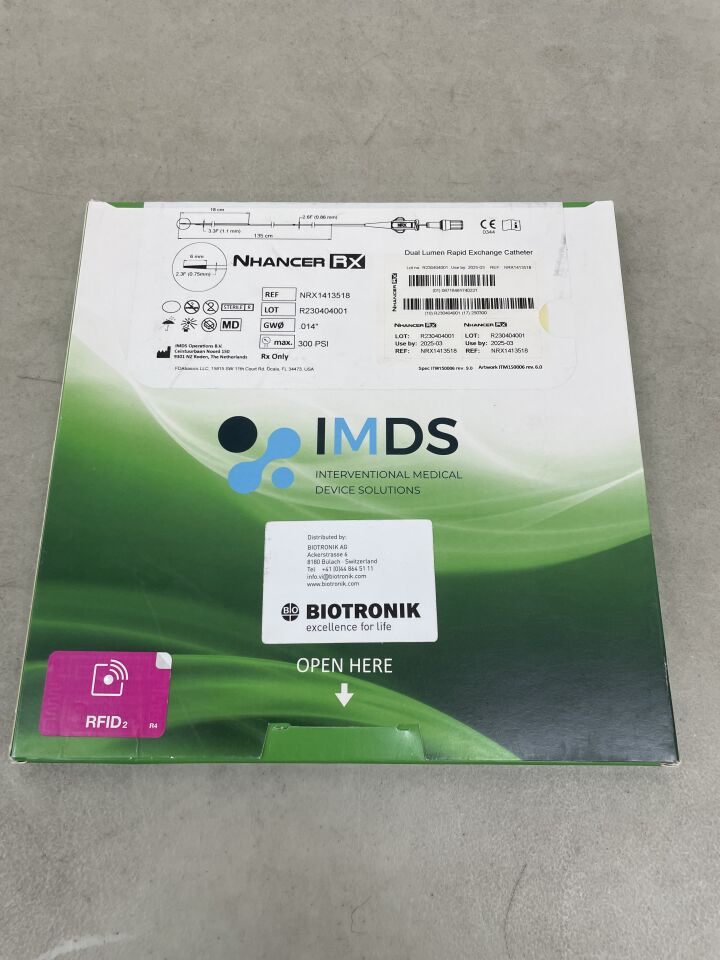 NRX1413518 - BIOTRONIK - NHancer RX Dual Lumen Rapid Exchange Catheter - 3.3Fr x 18cm x 135cm, (BX/1) - ( Expiry Date: 2025-03-31 )