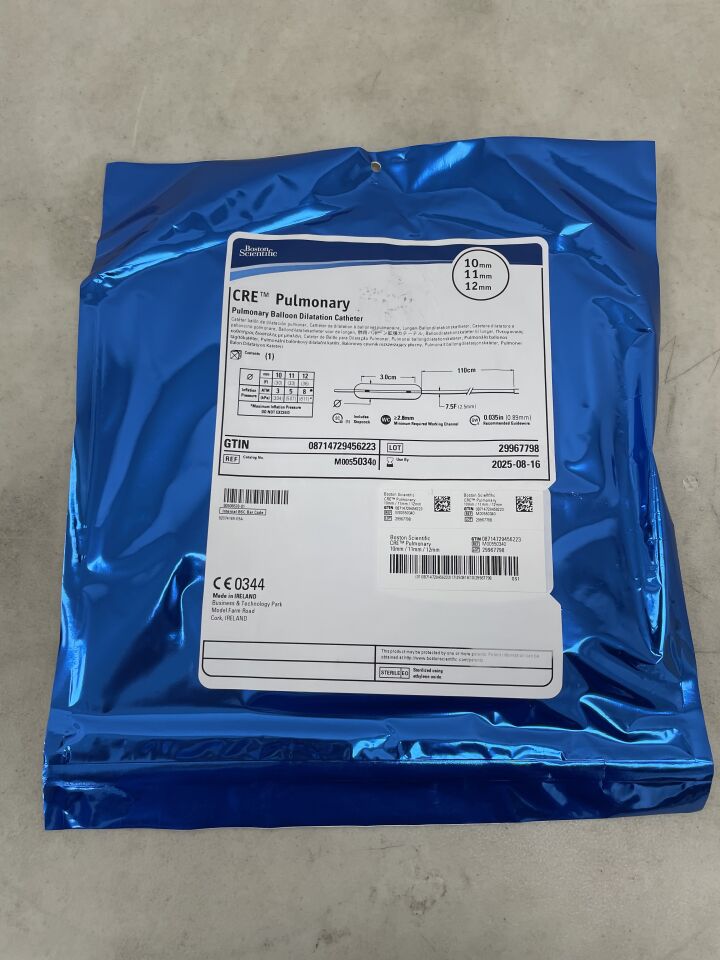 5034 - BOSTON SCIENTIFIC - CRE Pulmonary Balloon Dilatation Catheter - 10mm x 11mm x 12mm, (EA) - ( Expiry Date: 2025-08-16 )