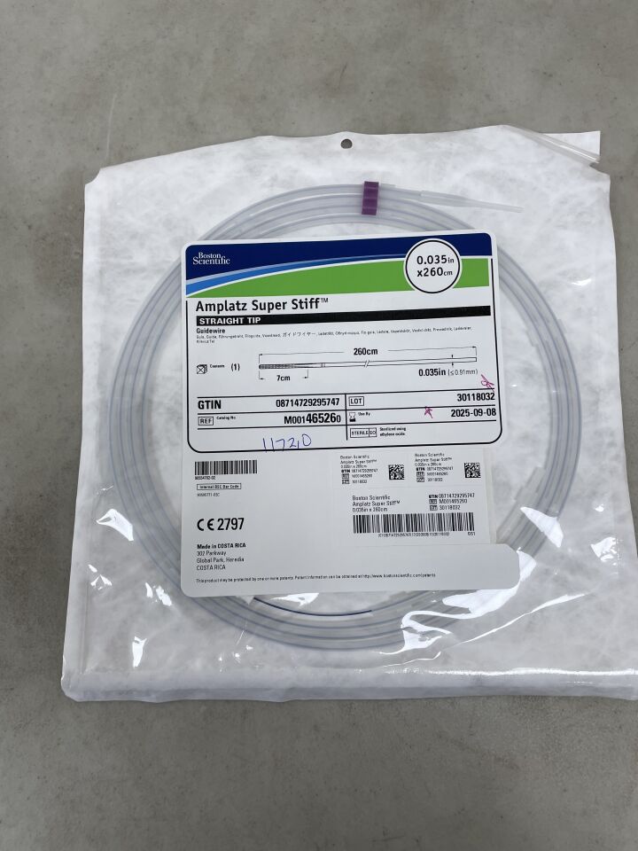 46526 - BOSTON SCIENTIFIC - Amplatz Super Stiff Guidewire - Straight Tip - .035" x 260cm, (EA) - ( Expiry Date: 2025-09-08 )