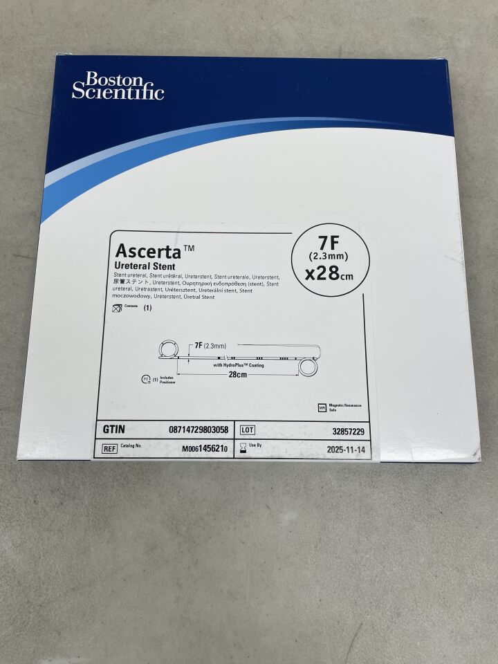 145621 - BOSTON SCIENTIFIC - Ascerta Ureteral Stent - 7Fr x 28cm, (BX/1) - ( Expiry Date: 2025-11-14 )