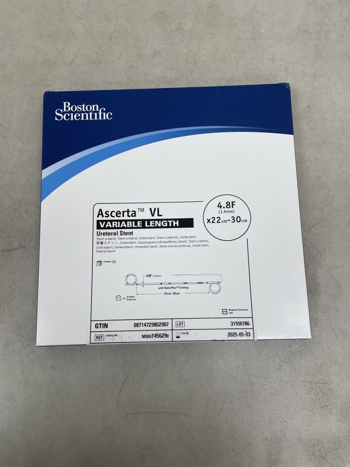 145629 - BOSTON SCIENTIFIC - Ascerta VL Ureteral Stent - 4.8Fr x 22-30cm, (BX/1) - ( Expiry Date: 2025-05-03 )