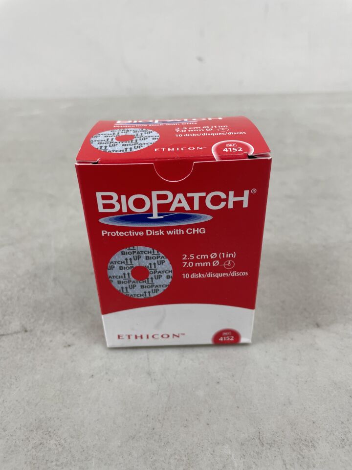 4152 - ETHICON - Biopatch Protective Disk with CHG, 13 to 20 Fr Size, (BX/10) - ( Expiry Date: 2025-04-30 )