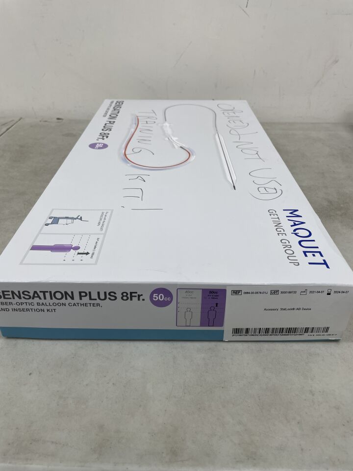 0684-00-0576-01U - MAQUET - Sensation Plus 8Fr, Fiber-Optic Balloon Catheter and Insertion Kit, 50cc, (BX/1) - ( Expiry Date: 2024-04-07 )