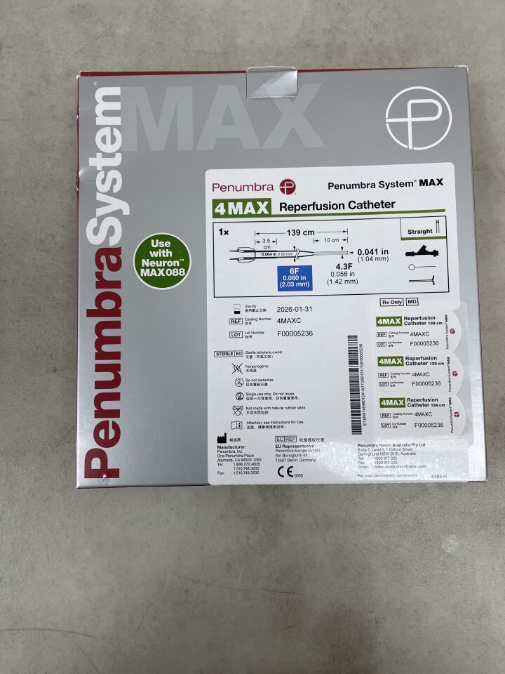 4MAXC - PENUMBRA - 4MAX Reperfusion Catheter 139cm, (BX/1) - ( Expiry Date: 2026-01-31 )