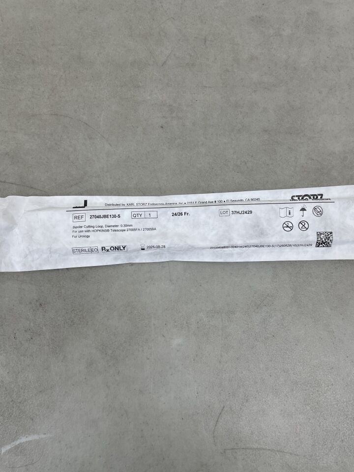 27040JBE130-S - STORZ - Bipolar Cutting Loop , Diameter 0.30mm, 24/26Fr, (EA) - ( Expiry Date: 2025-08-28 )