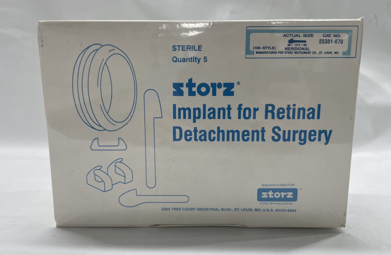 E5381-870 - STORZ - Meridional Style- 106, Implant for Retinal Detachment Surgery, (BX/5) - ( Expiry Date: 2026-01-25 )