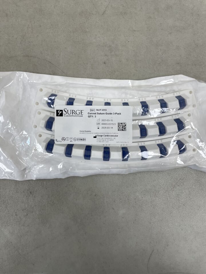 SUT-013 - SURGE CARDIOVASCULAR - Curved Suture Guide 3-Pack, (EA) - ( Expiry Date: 2026-03-14 )