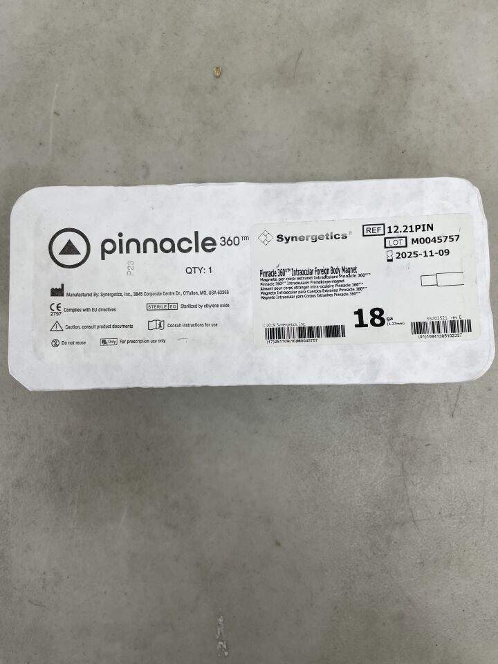 12.21PIN - SYNERGETICS - Pinnacle 360 18G Intraocular Foreign Body Magnet, (EA) - ( Expiry Date: 2025-11-09 )