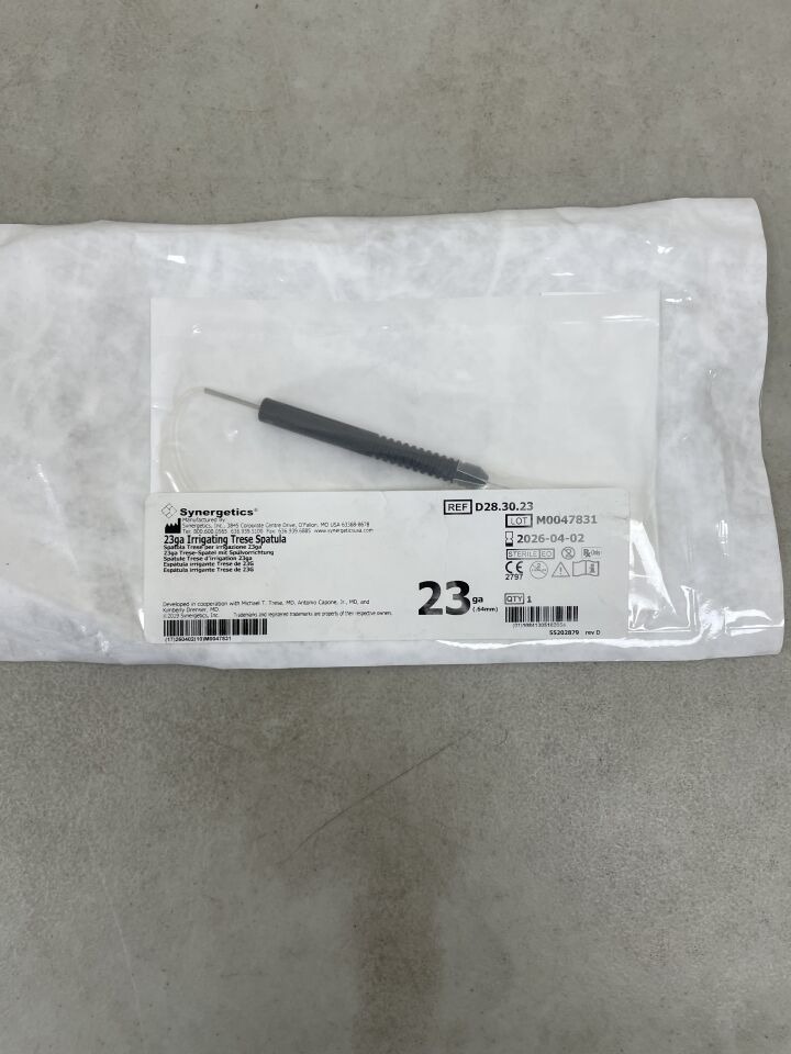 D28.30.23 - SYNERGETICS - 23G Irrigating Trese Spatula, (EA) - ( Expiry Date: 2026-04-02 )