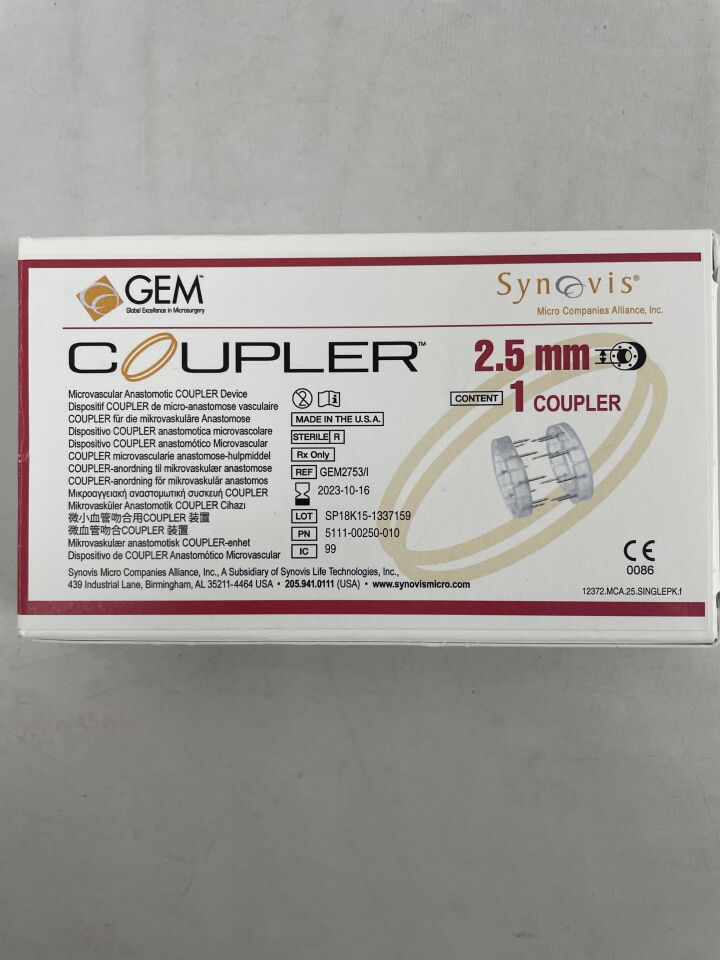 GEM2753 I - SYNOVIS - gem coupler, 2.5mm, (BX/1) - ( Expiry Date: 2025-07-12 )