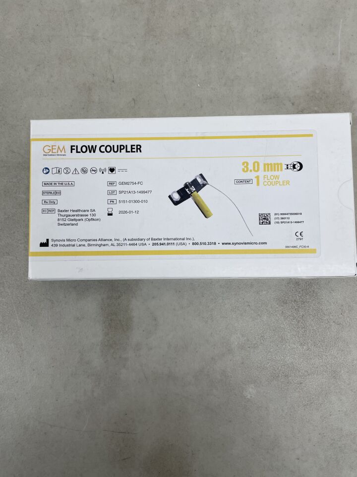 GEM2754 FC - SYNOVIS - gem flowcoupler, 3.0mm, (BX/1) - ( Expiry Date: 2026-01-12 )