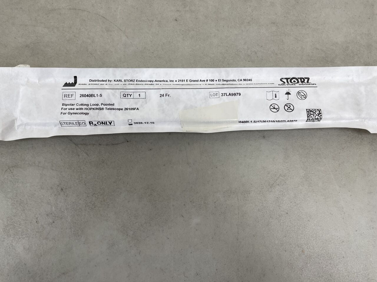 26040BL1-S - STORZ - Bipolar Cutting Electrode, Pointed, (EA) - ( Expiry Date: 2026-12-10 )