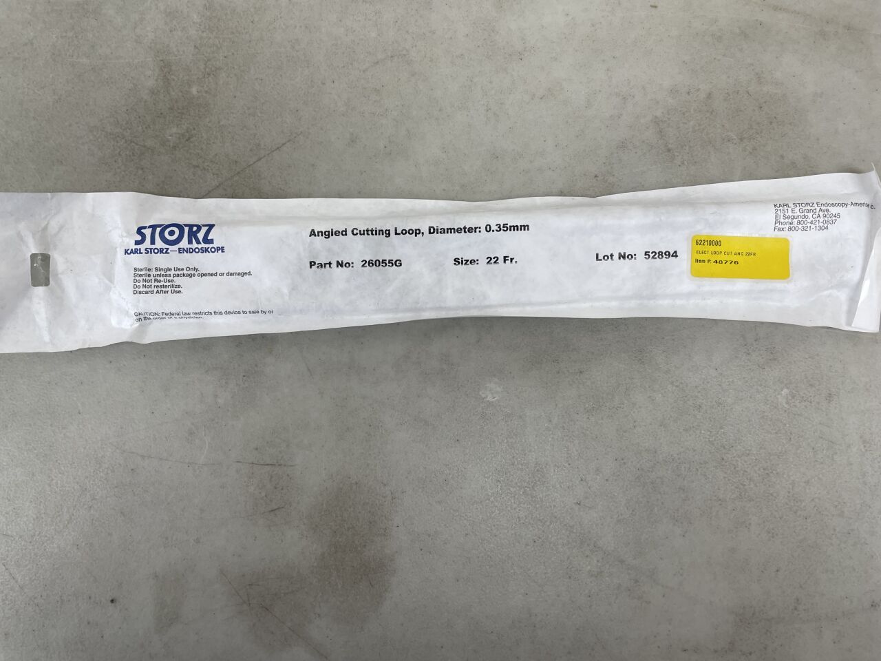26055G - STORZ - Angled Cutting Loop Electrode, Angled, (EA) - ( Expiry Date: 2099-12-31 )