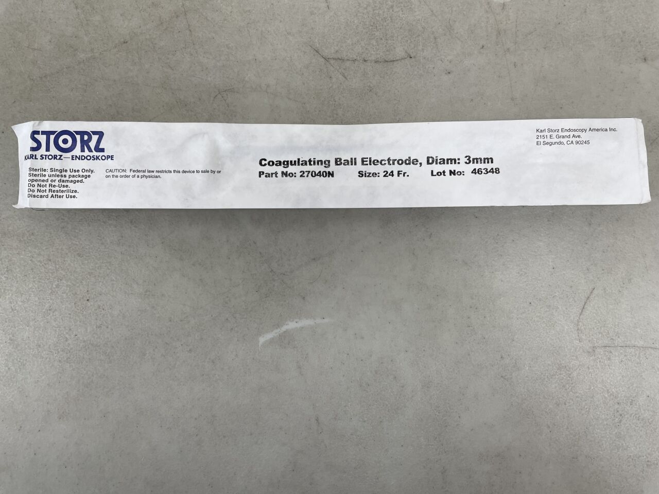 27040N - STORZ - Monopolar Coagulating Electrode, 3 mm dia., (EA) - ( Expiry Date: 2099-12-31 )