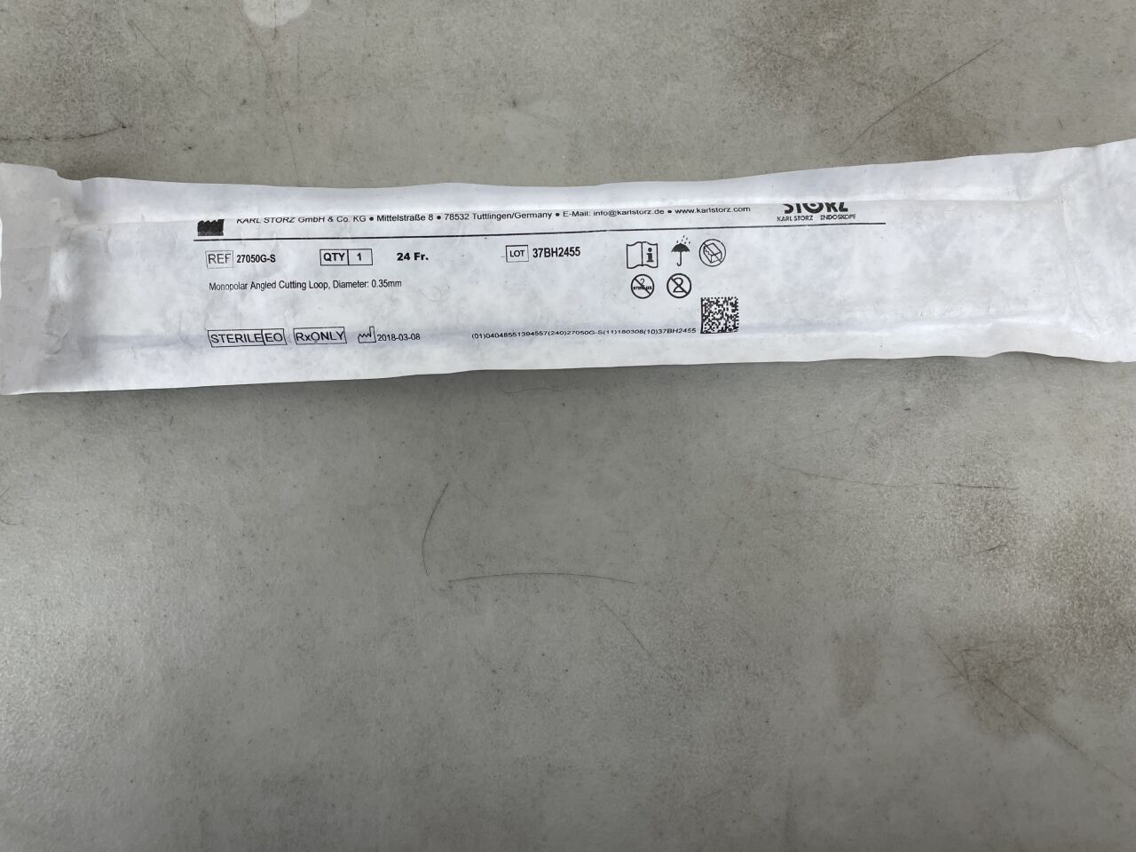 27050G-S - STORZ - Angled Monopolar Cutting Loop Electrode, Small, Yellow, (EA) - ( Expiry Date: 2099-12-31 )