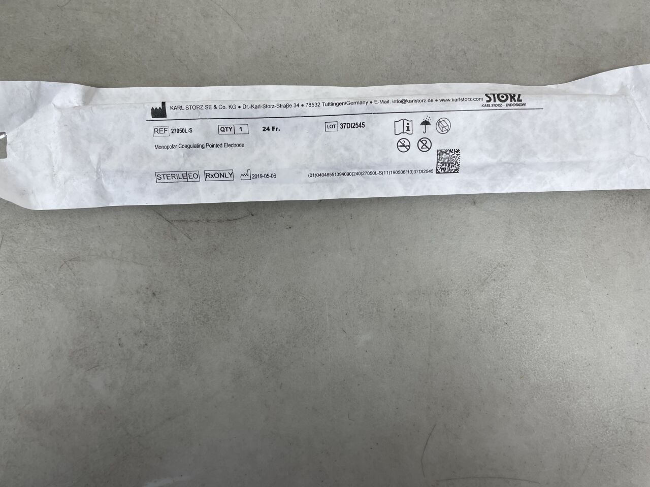 27050L-S - STORZ - Monopolar Coagulating Electrode, 24/26 Fr, Yellow, (EA) - ( Expiry Date: 2099-12-31 )
