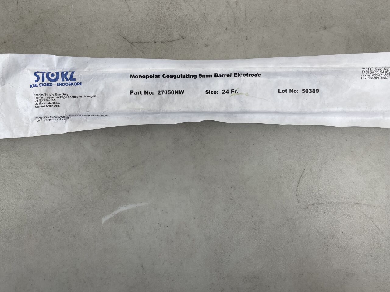 27050NW - STORZ - Coagulating Electrode For Resectoscopes Sheaths, 24 Fr Size, 5 mm dia., (EA) - ( Expiry Date: 2099-12-31 )