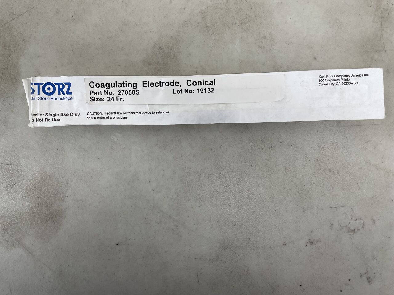 27050S - STORZ - Coagulating Electrode For Resectoscopes Sheaths, 24 Fr Size, Conical Tip, (EA) - ( Expiry Date: 2099-12-31 )
