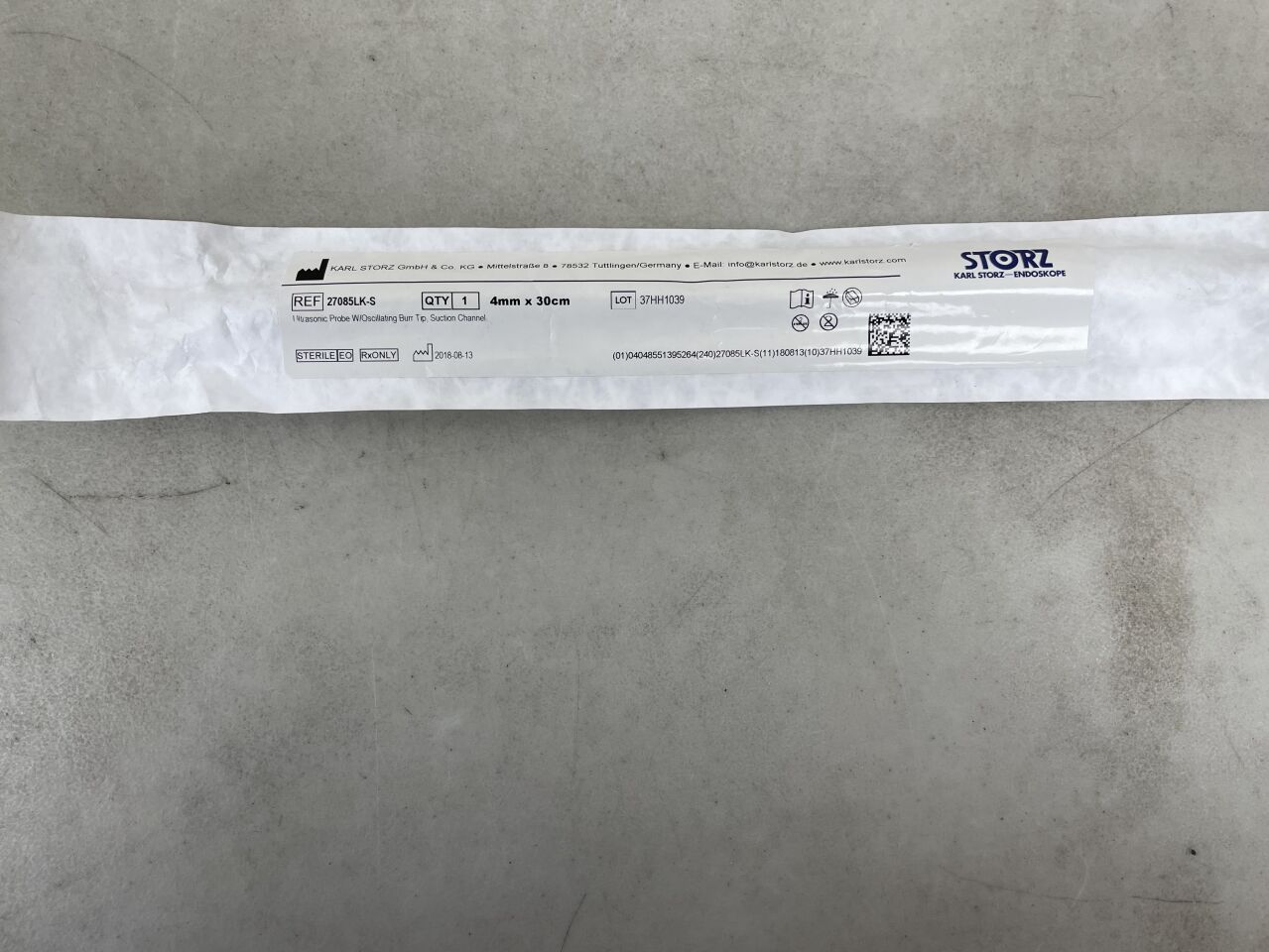 27085LK-S - STORZ - Ultrasonic Lithotripsy Probe 4 x 300mm Oscillating Burr Tip For Sale, (EA) - ( Expiry Date: 2099-12-31 )