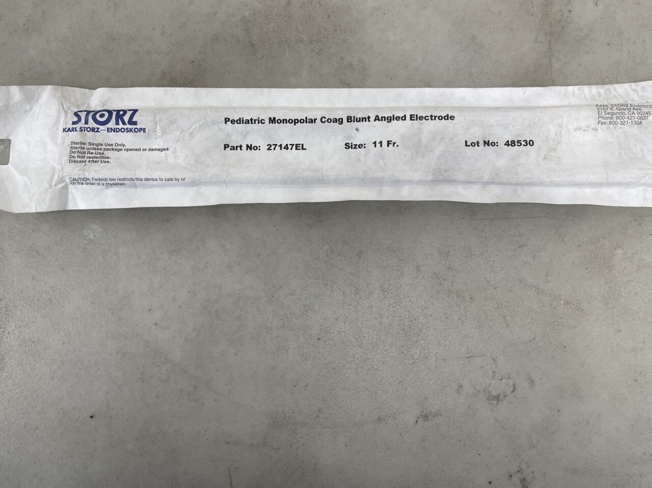 27147EL - STORZ - Coagulating Electrode, Blunt Tip, (EA) - ( Expiry Date: 2099-12-31 )
