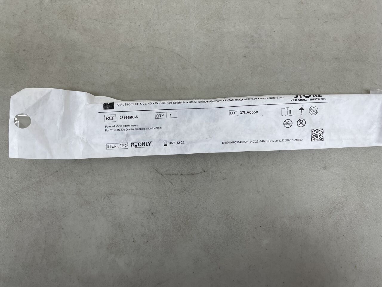28164MC-S - STORZ - Pointed Micro Knife Insert For De Divitiis-Cappabianca Scalpel, (EA) - ( Expiry Date: 2026-12-22 )