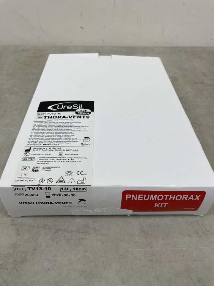 TV13-10 - URESIL - Thora-Vent Thoracic Vent Procedure Tray 13F/10cm, (BX/1) - ( Expiry Date: 2026-06-30 )