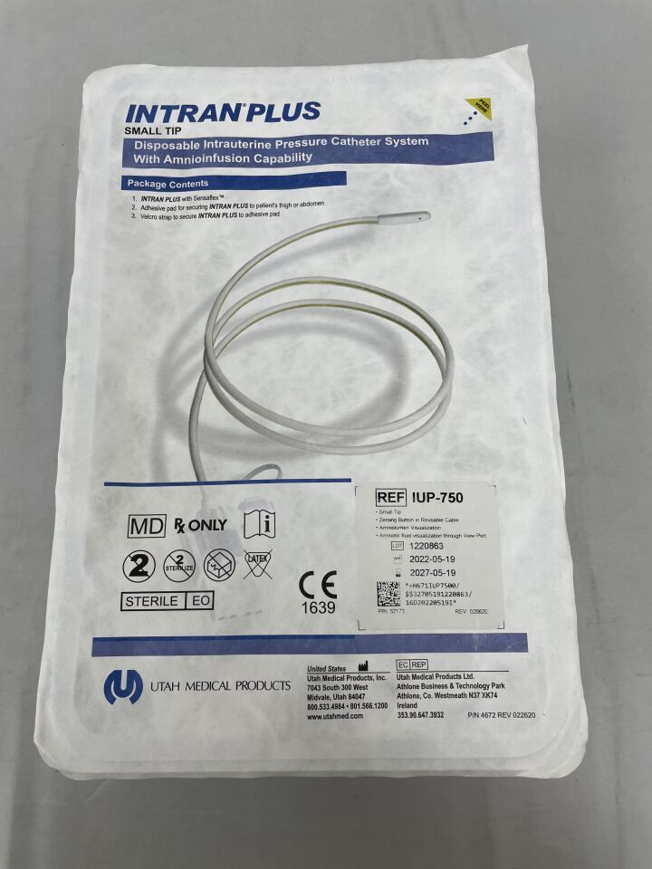 IUP-750 - UTAH MEDICAL - ITRANPLUS Small Tip, Intrauterine Pressure Catheter System with Aminoinfusion Capability, (EA) - ( Expiry Date: 2027-05-19 )