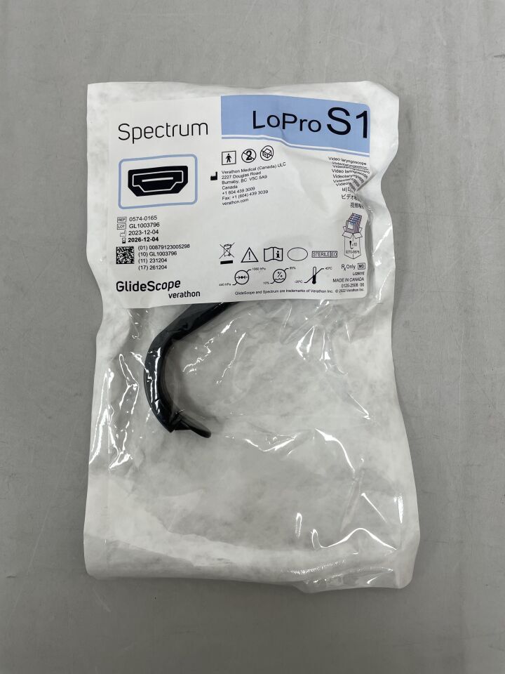 0574-0165 - VERATHON MEDICAL - GlideScope Spectrum Titanium LoPro S1, (EA) - ( Expiry Date: 2026-12-04 )