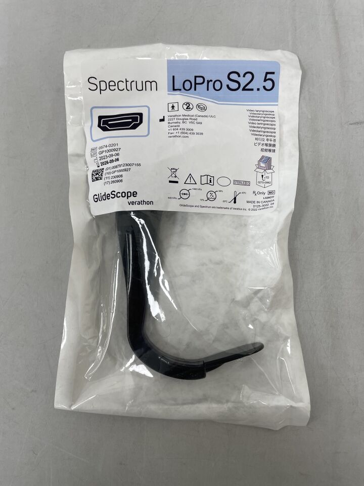 0574-0201 - VERATHON MEDICAL - GlideScope Spectrum Titanium LoPro S2.5 (Hyperangle), (EA) - ( Expiry Date: 2026-09-06 )