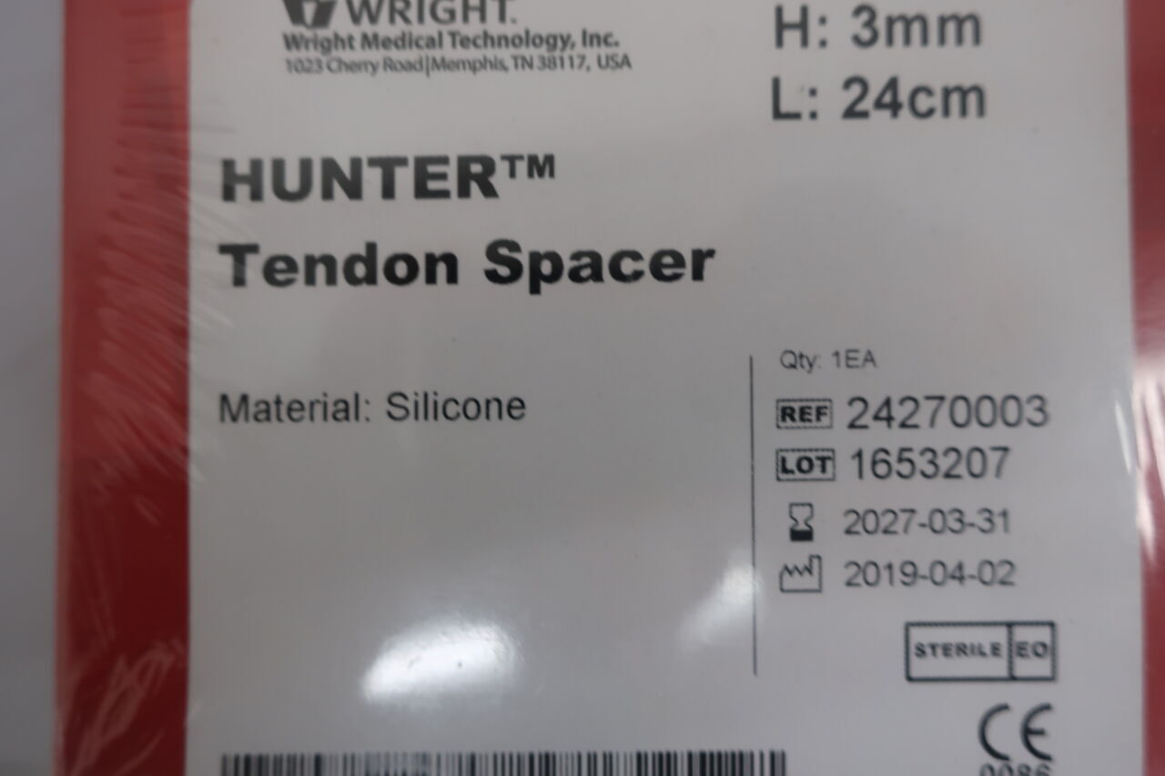 24270003 - WRIGHT MEDICAL - swanson-hunter tendon spacer, size 3 , ( BX/1 ) - ( Expiry Date : 2027-03-31 )