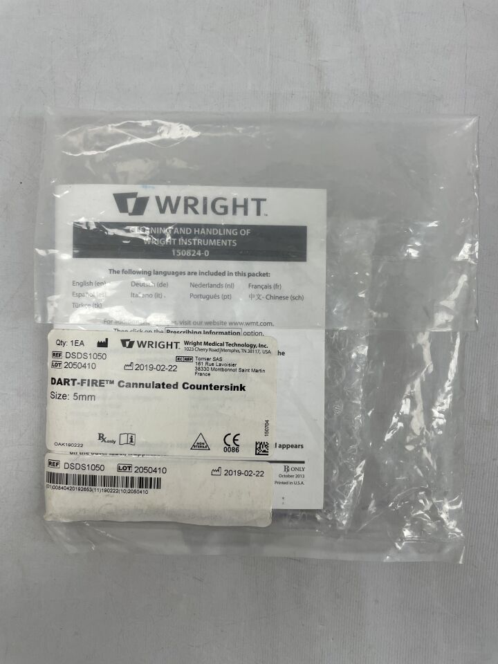 DSDS1050 - WRIGHT MEDICAL - Dart-Fire Cannulated Countersink 5mm , ( EA ) - ( Expiry Date : 2999-12-31 )