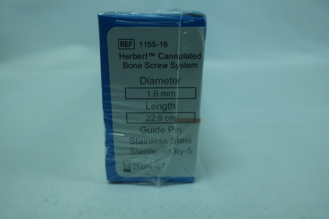 1155-16 - ZIMMER - guide pin, partially threaded, 0.06" (1.6 mm), (EA) - ( Expiry Date: 2026-12-31 )