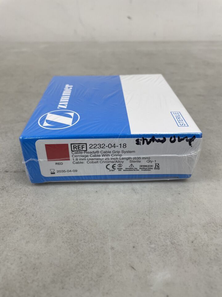 121370 - ZIMMER - Cerclage Cable w/Crimp: 1.8mm x 635mm, (BX/1) - ( Expiry Date: 2035-04-09 )