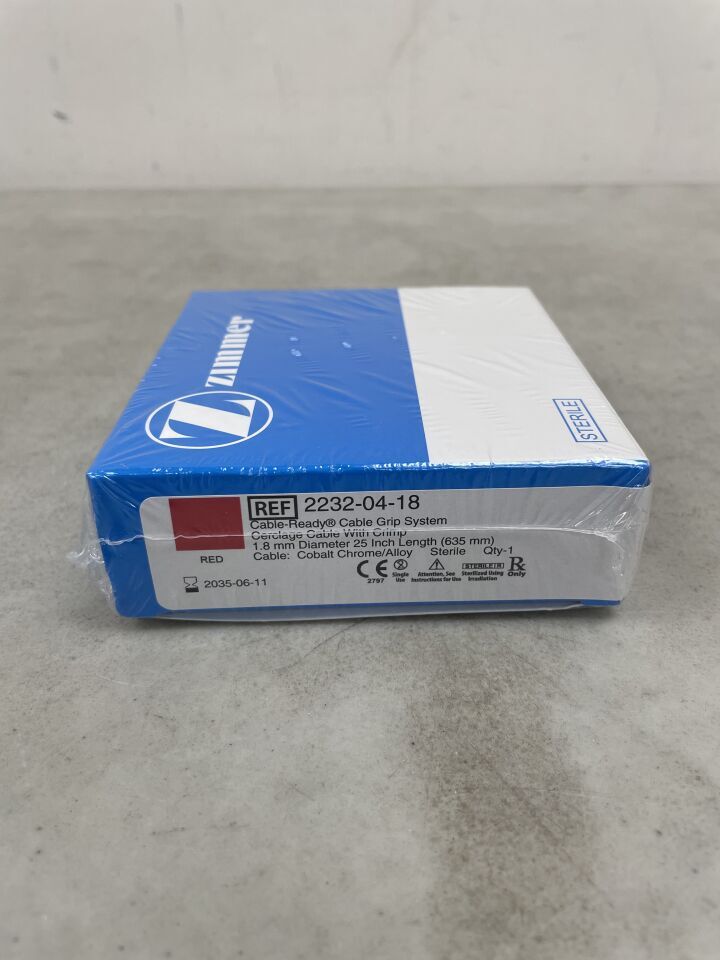 121370 - ZIMMER - Cerclage Cable w/Crimp: 1.8mm x 635mm, (BX/1) - ( Expiry Date: 2035-06-11 )