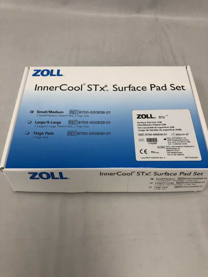 8700-000838-01 - ZOLL - InnerCool STx Surface Pad Set, Small,Medium, (BX/1) - ( Expiry Date: 2099-01-01 )