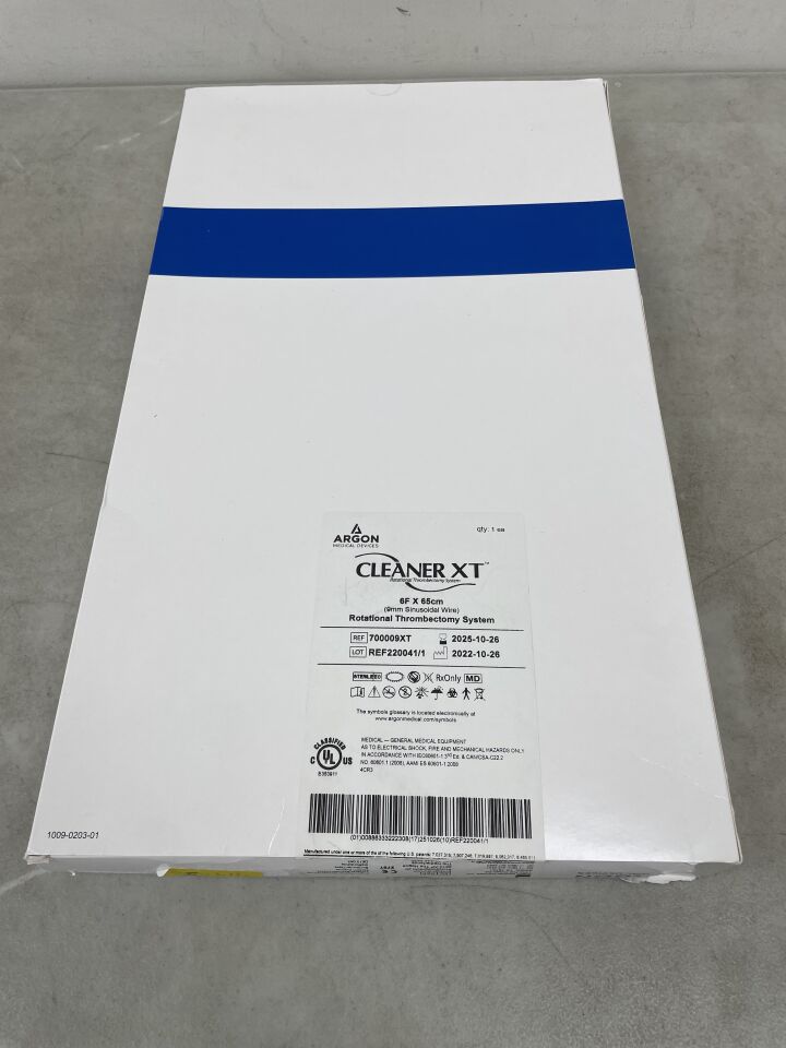 700009XT - ARGON MEDICAL - Cleaner XT Rotational Thrombectomy System - 6Fr x 65cm, (BX/1) - ( Expiry Date: 2025-10-26 )