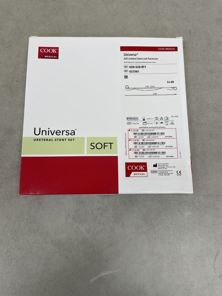 G23365 - COOK - Universa Soft Ureteral Stent and Postioner, 5F x 20cm, (BX/1) - ( Expiry Date: 2024-02-17 )